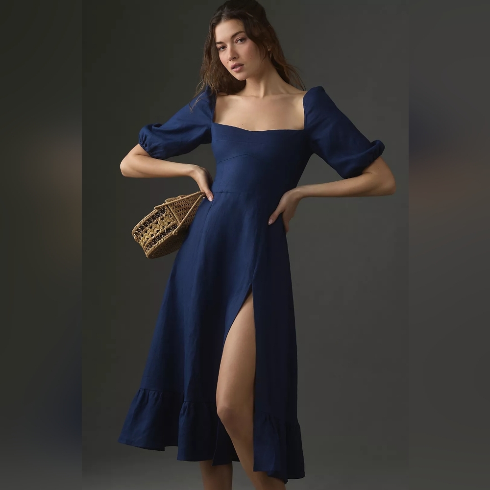 Reformation Belgium Linen Dress Size 12